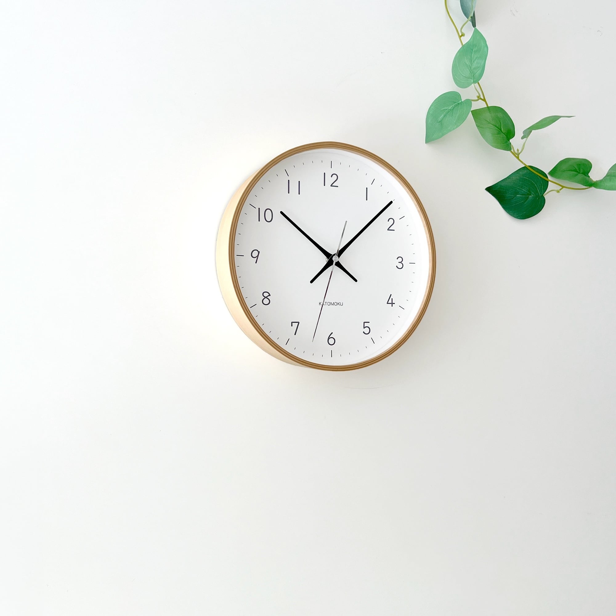 KATOMOKU plywood clock 22 ライトブラック km-121BK 掛け時計 | 加藤
