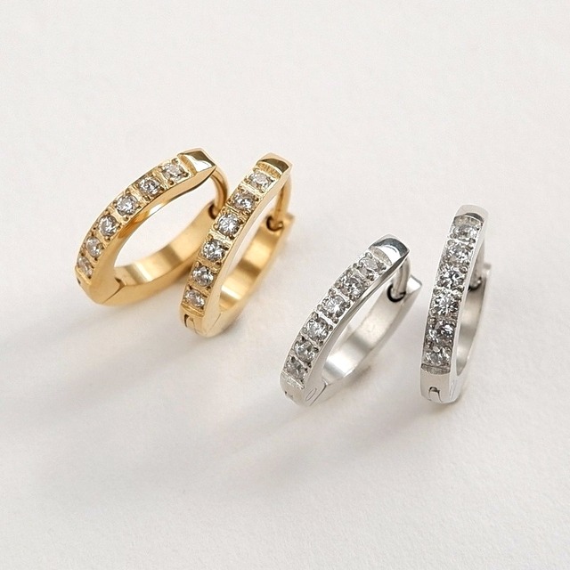 Zirconia Hoop Pierce