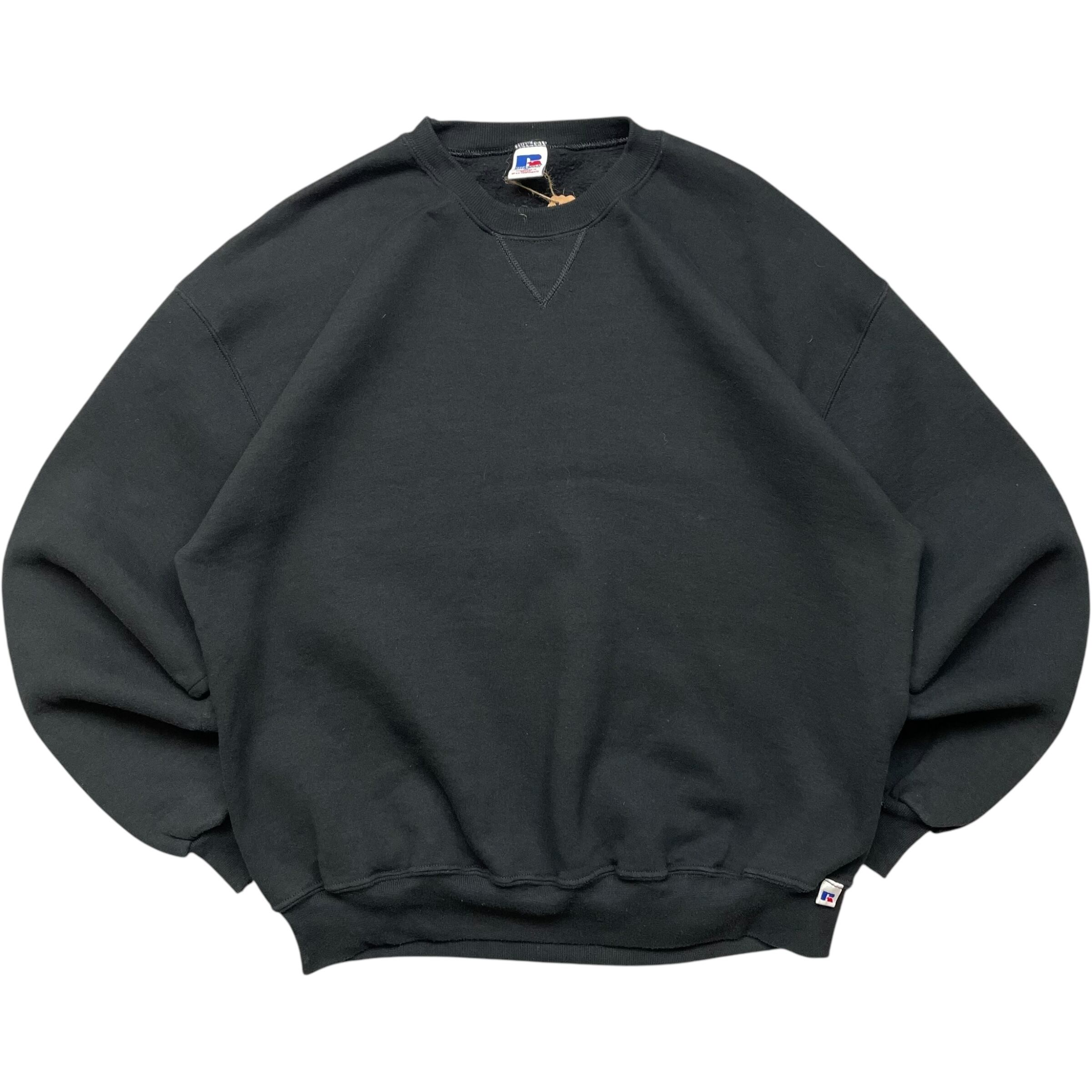 《XL》russell athletic ラッセルアスレチック スウェット 無地 ブラック 90年代 vintage no.6189