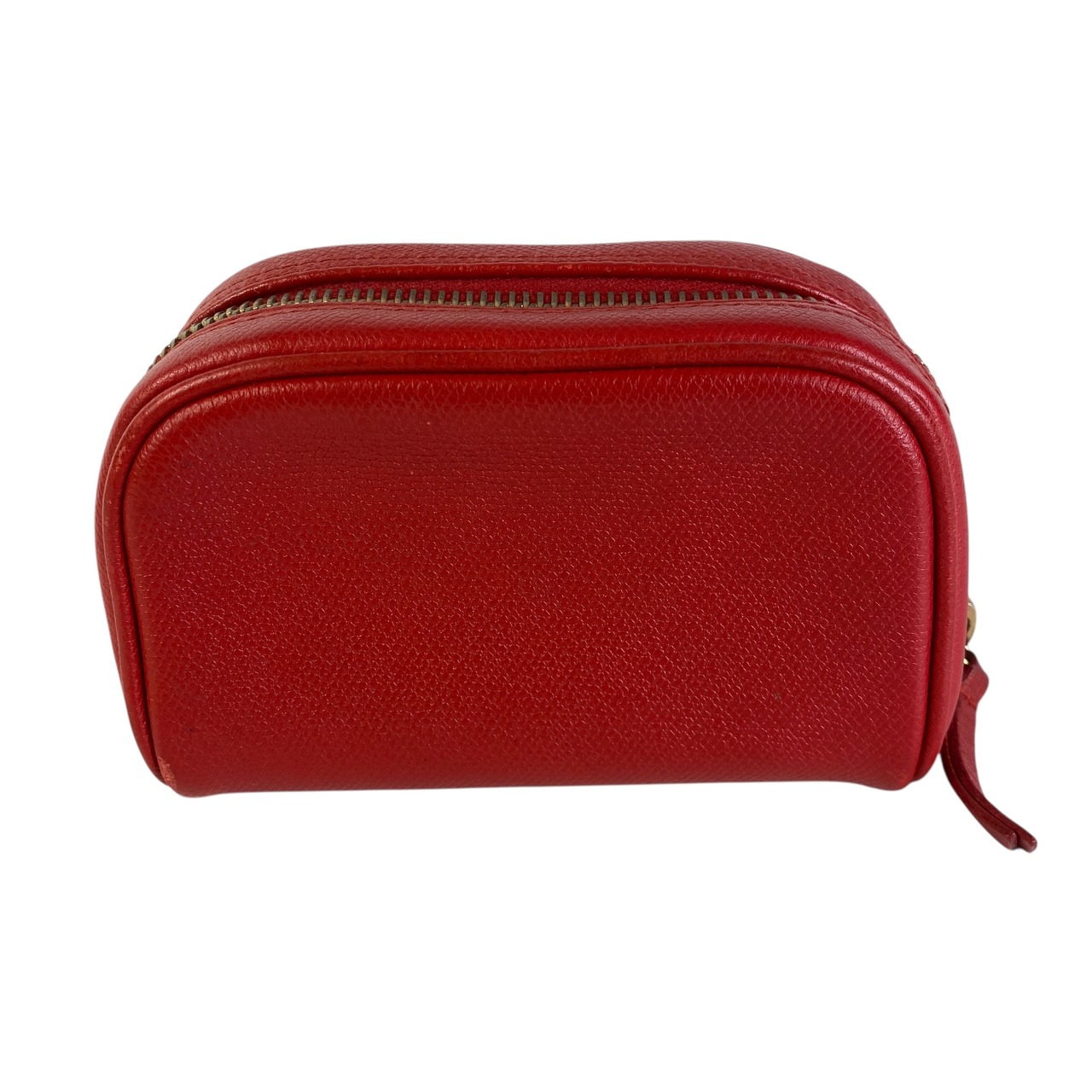 【最終処分SALE】CHANEL シャネル ココマーク  キャビアスキン ポーチ レッド A-6515