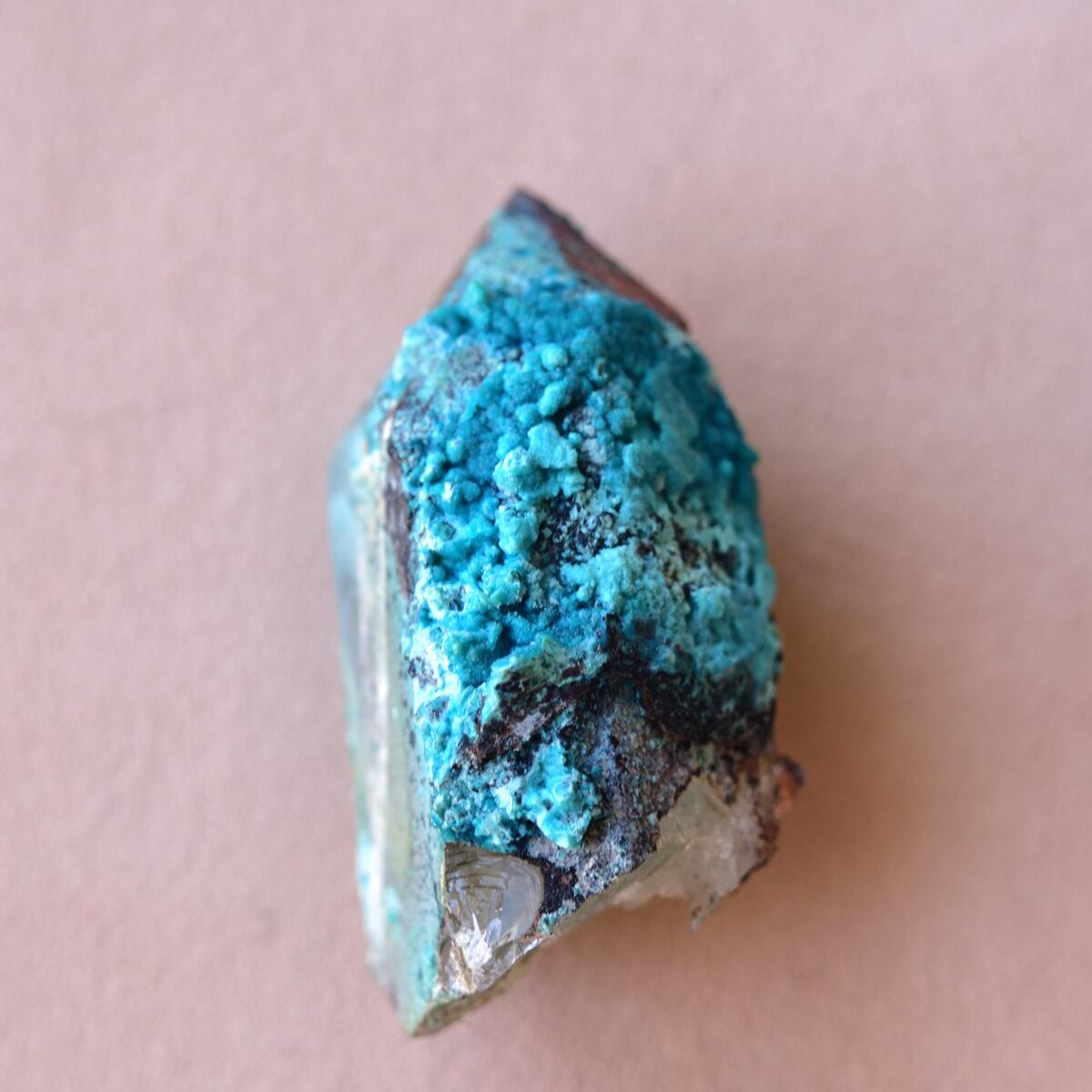 クリソコラ・オン・クォーツ 新時代のブルー ペルー産 28.7g/鉱物