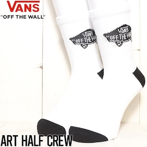 【送料無料】ソックス 靴下 VANS ヴァンズ バンズ ART HALF CREW SOCKS VN000EZBLKZ1L（27cm-31cm）