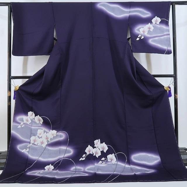 新品 胡蝶蘭 着物 正絹 トールサイズ 仕付け糸付 訪問着 2417 新品 胡蝶蘭 着物 正絹 トールサイズ 仕付け糸付 訪問着 2417