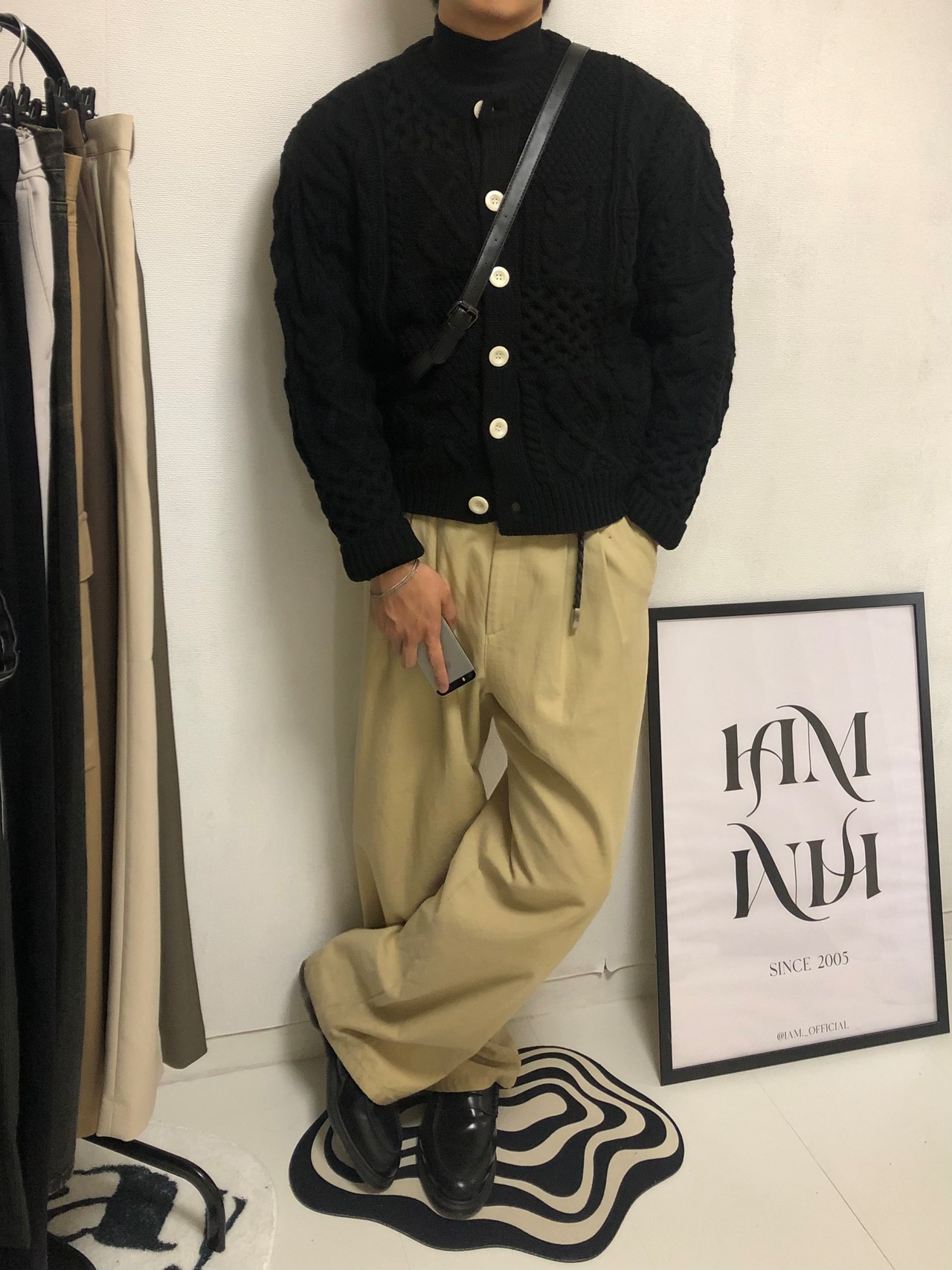 Premium Wool Crew Neck Cable Knit Cardigan (6color) - 15