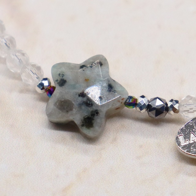 【ONLINE SHOP限定】【GW期間限定】セサミジャスパー×水晶 ブレスレット
