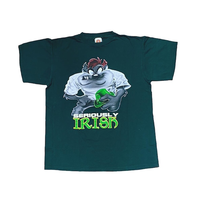 B LOONEY TUNES TAZMANIAN DEVIL SERIOUSLY IRISH TEE GREEN XL 5728