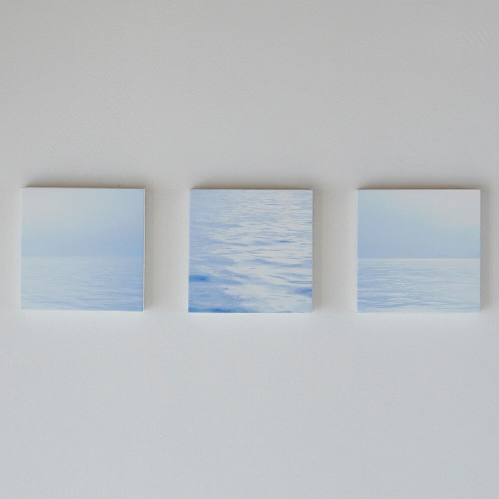 『瀬戸の潮風』　藍染めアートパネル(20cm×20cm) 瀬戸の潮風』 藍染めアートパネル(20cm×20cm)