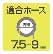 SANEI(サンエイ) スリムホースジョイント 細ホース用 ワンタッチ 内径7.5~9mmホース用 PT17-40F ブルー