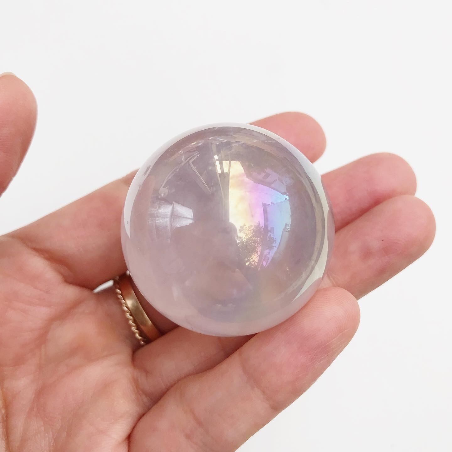 Aura Rose Quartz Sphere 6