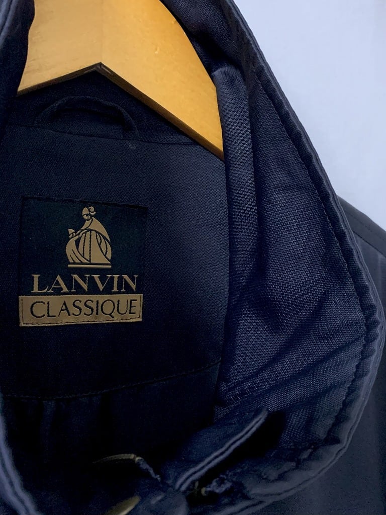 1990's Stand Collar Design Coat with Reversible Liner Vest "LANVIN"