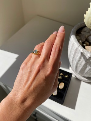Labradorite medium triangle ring A/ラブラドライトミディアムトライアングルリングA