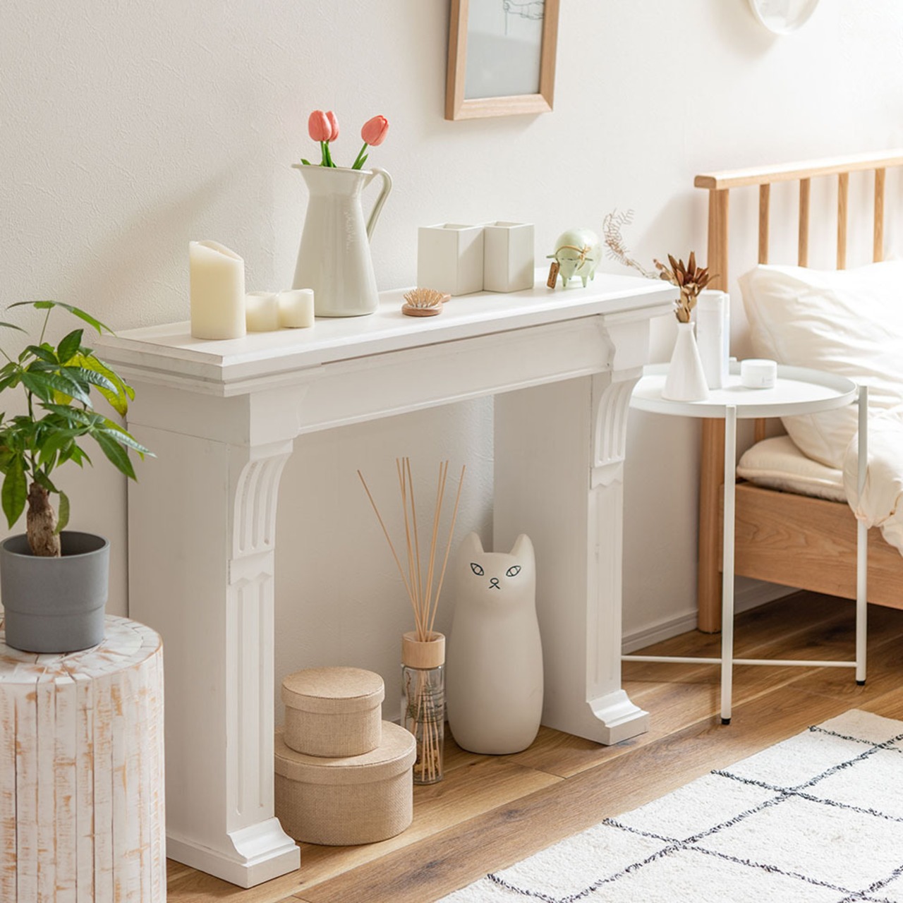 マントルピース コンソール 棚 飾り棚 ディスプレイラック ラック 木製 韓国 インテリア