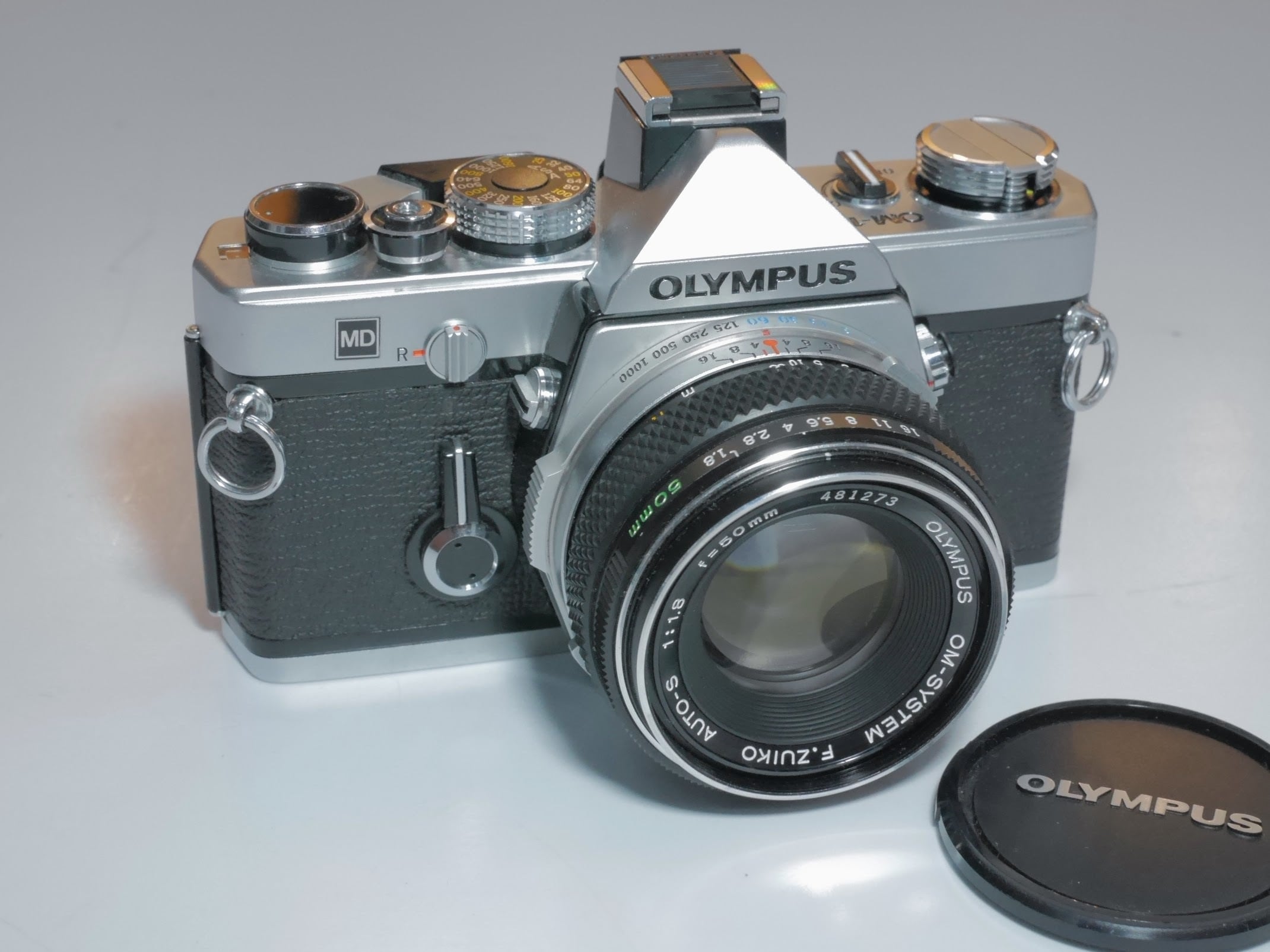 OLYMPUS OM-1 MD (50/1.8付)【中古良品 専門修理店整備済 送料込 