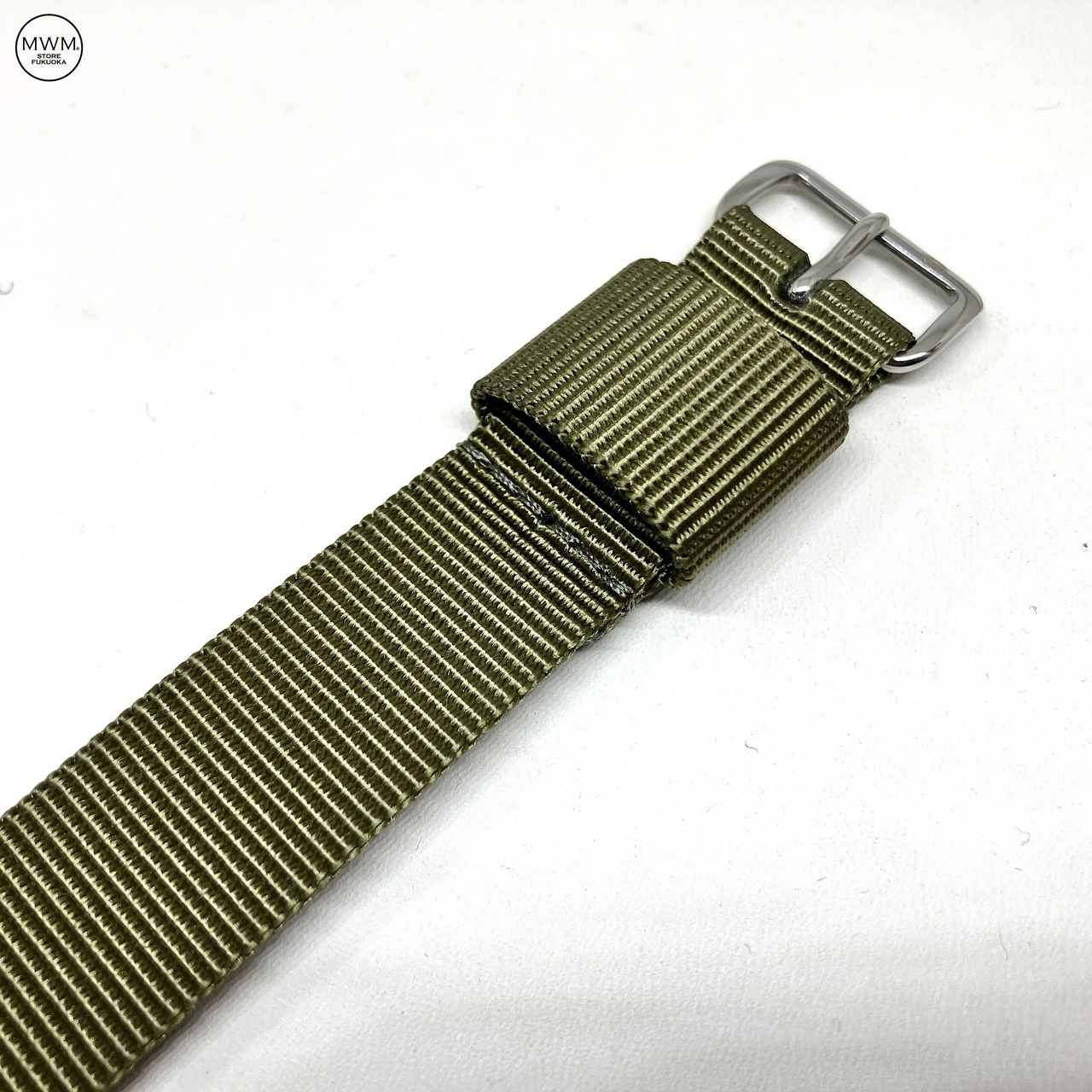 RAFスタイル ナイロンストラップ オリーブ・グリーン 18/20mm 腕時計ベルト