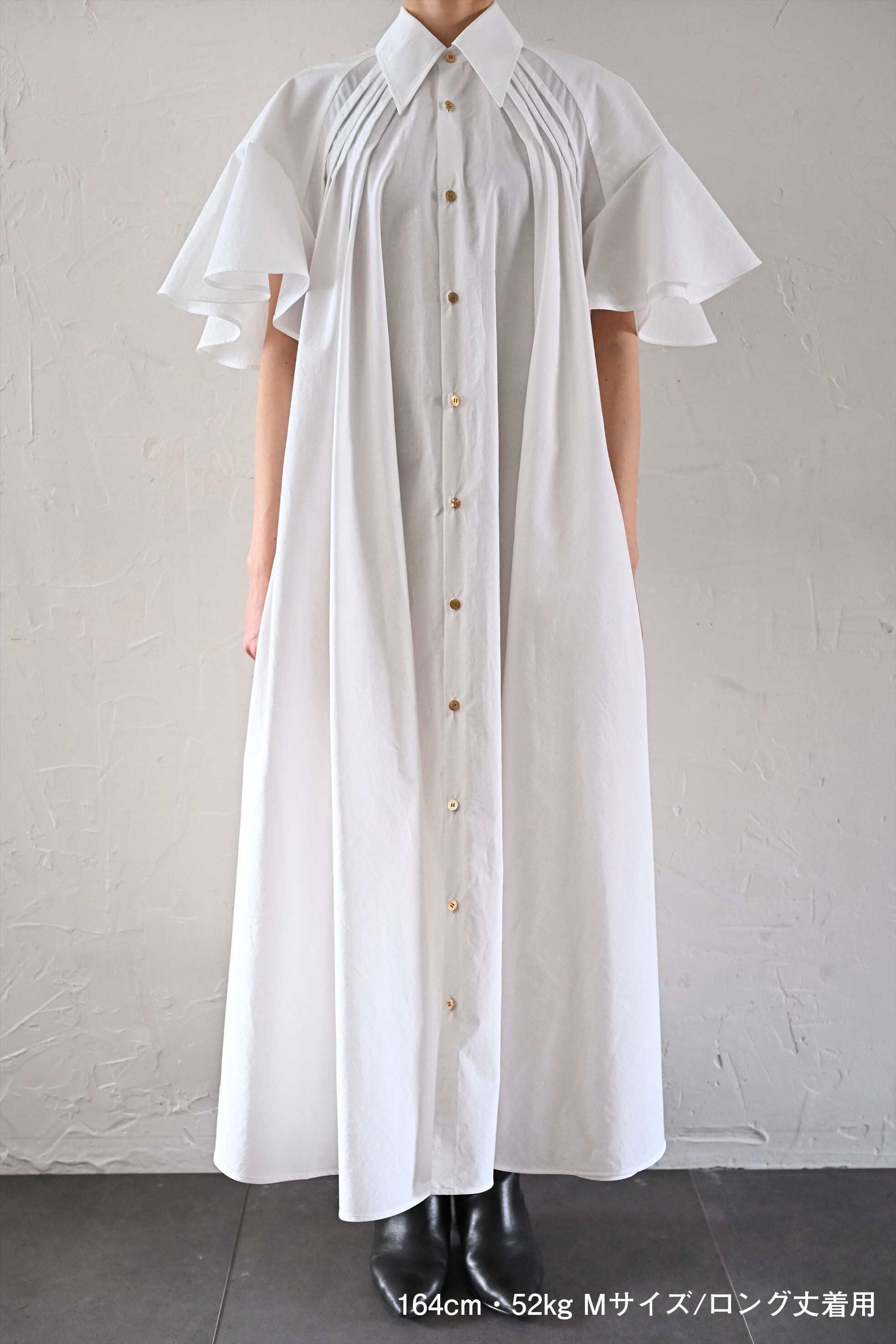 SHIRT DRESS / WHITE（シャツドレス / ホワイト） | MASAHIRO OKUNO