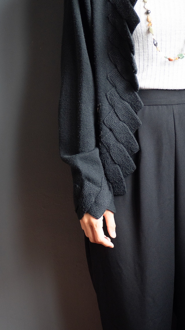 unknown 1980s Jagged hem cardigan
