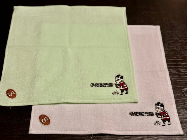 RUGBY FIOWER ハンドタオル　ライトグリーン