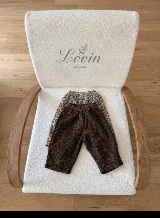 【即納】leopard corduroy pants
