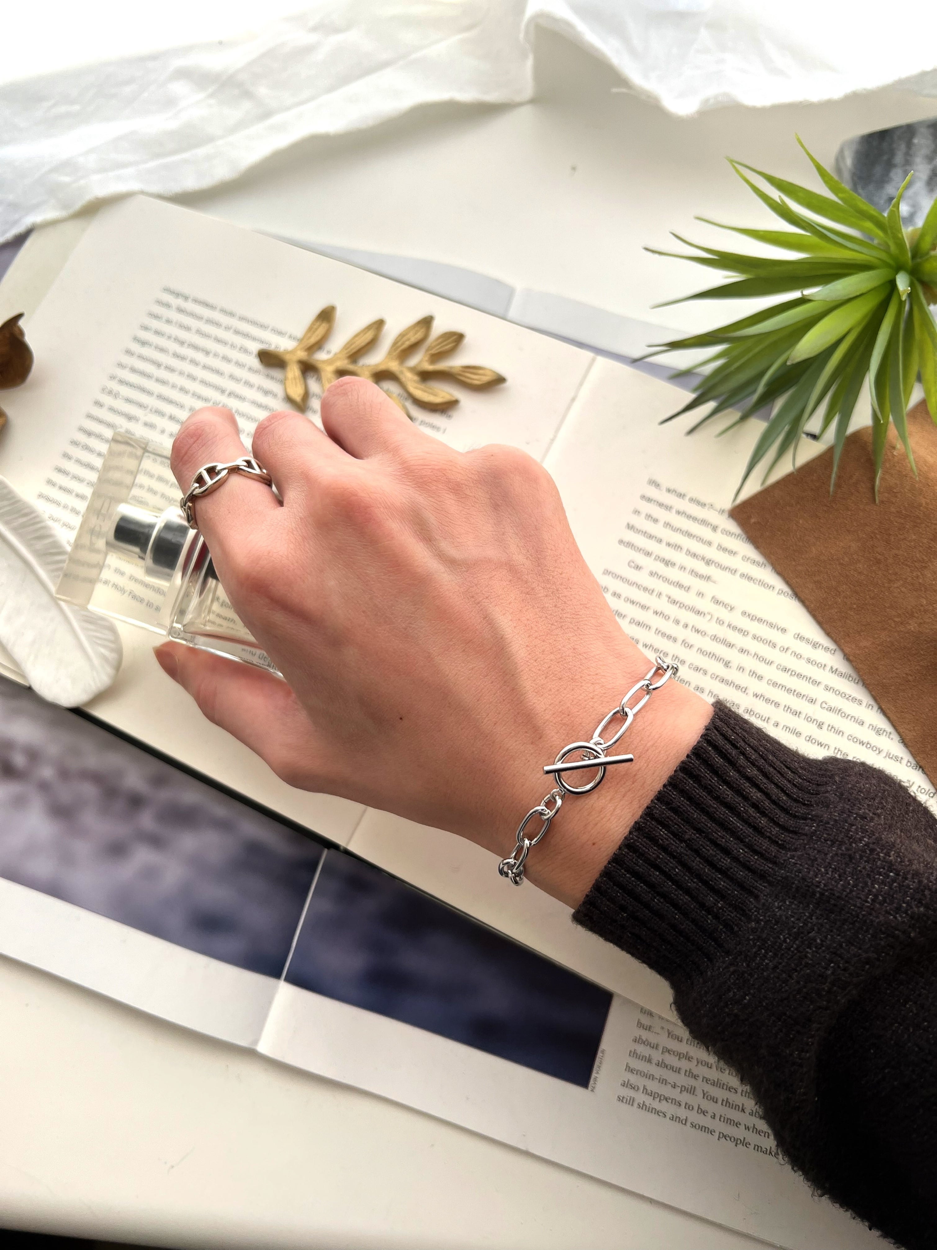 Oval Chain Bracelet【SILVER】 | Akto