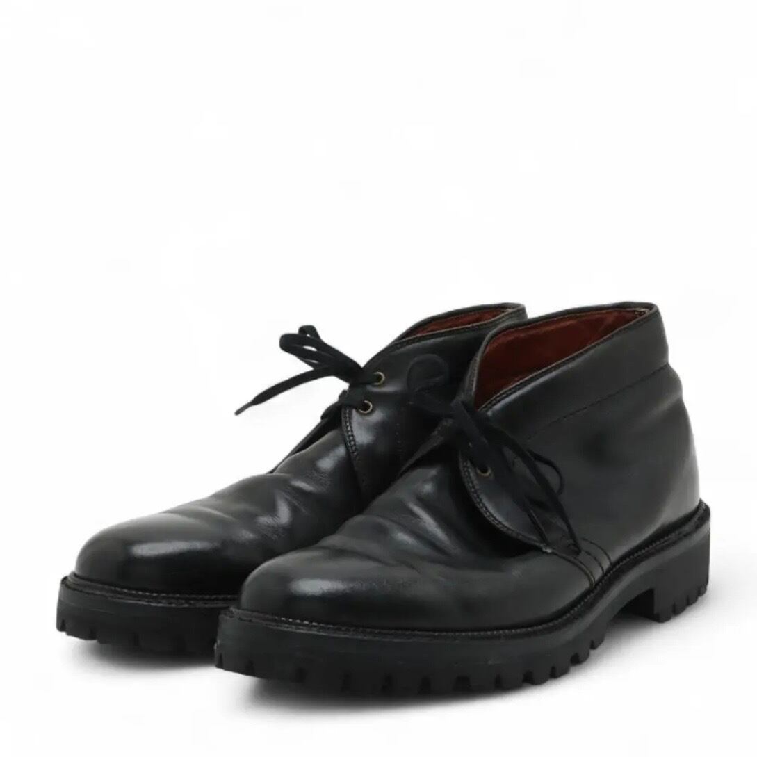Rare◇PRADA Monolith Brushed Leather Chelsea Boots Black TE174
