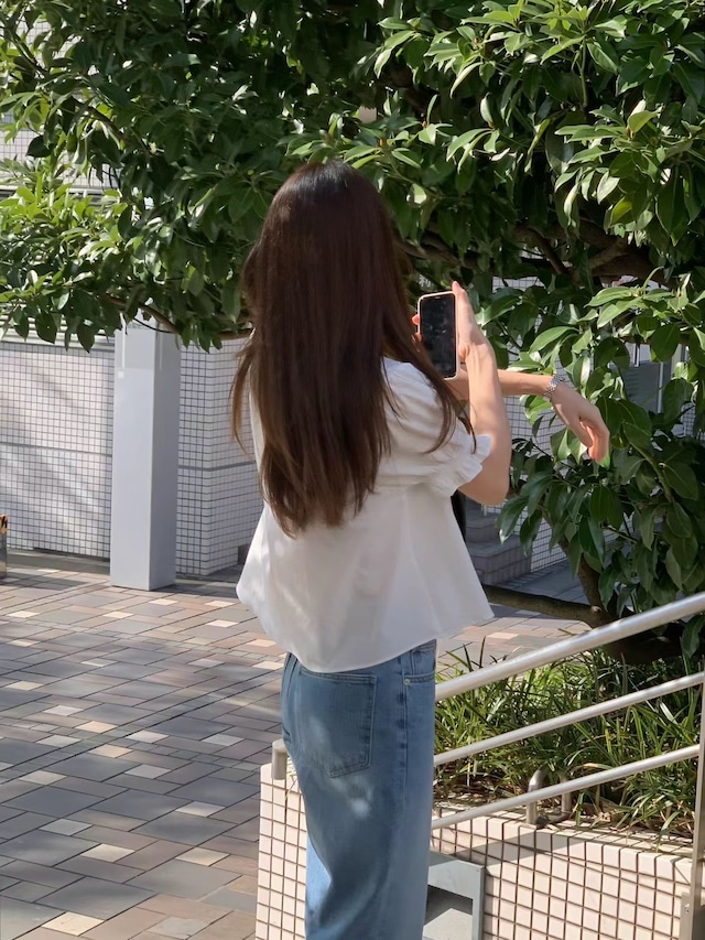 (予約) ounce / Frill lace blouse 2color