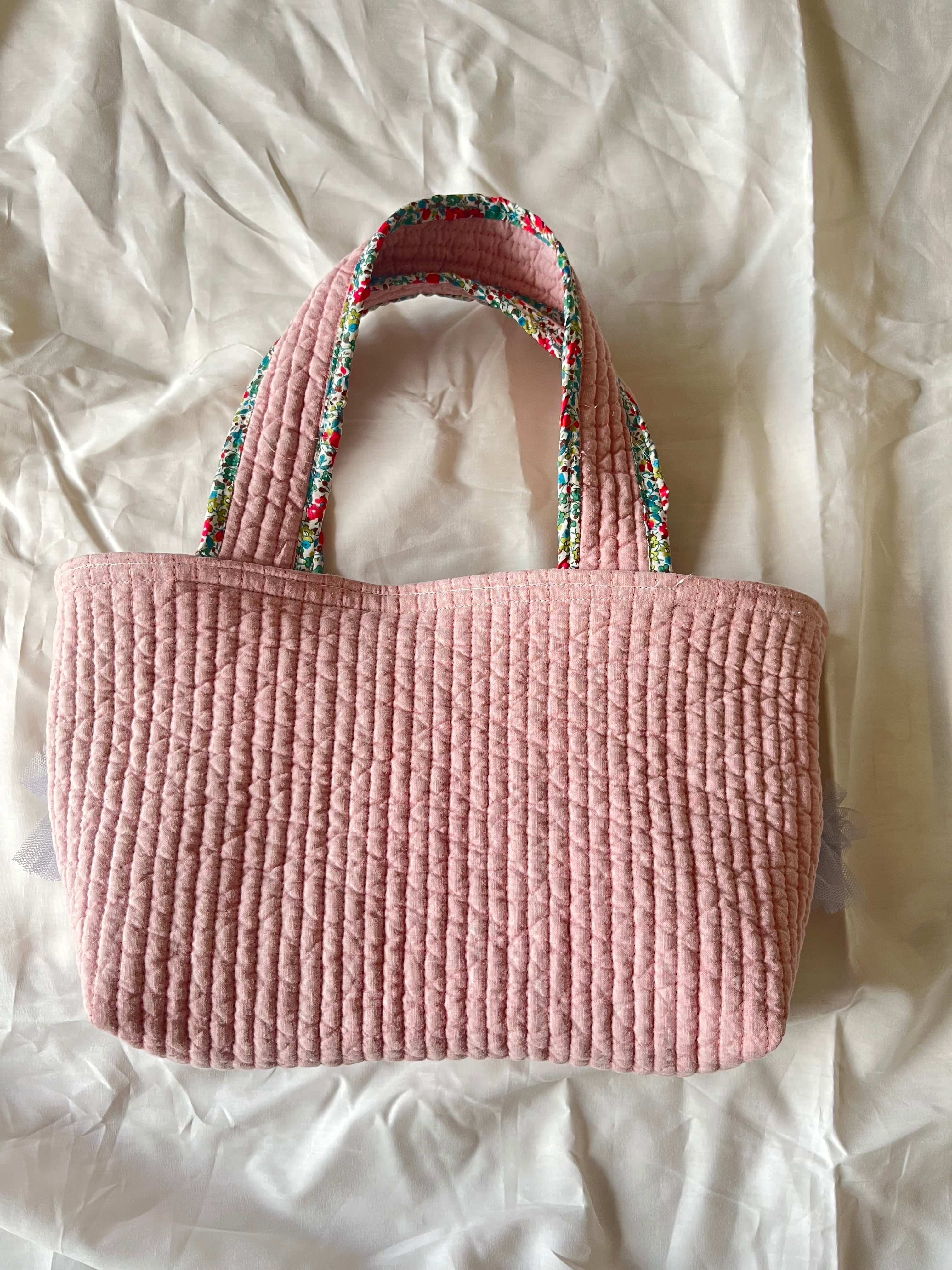 リバティとフリルとヌビのトートバッグ サブバッグ送料無料