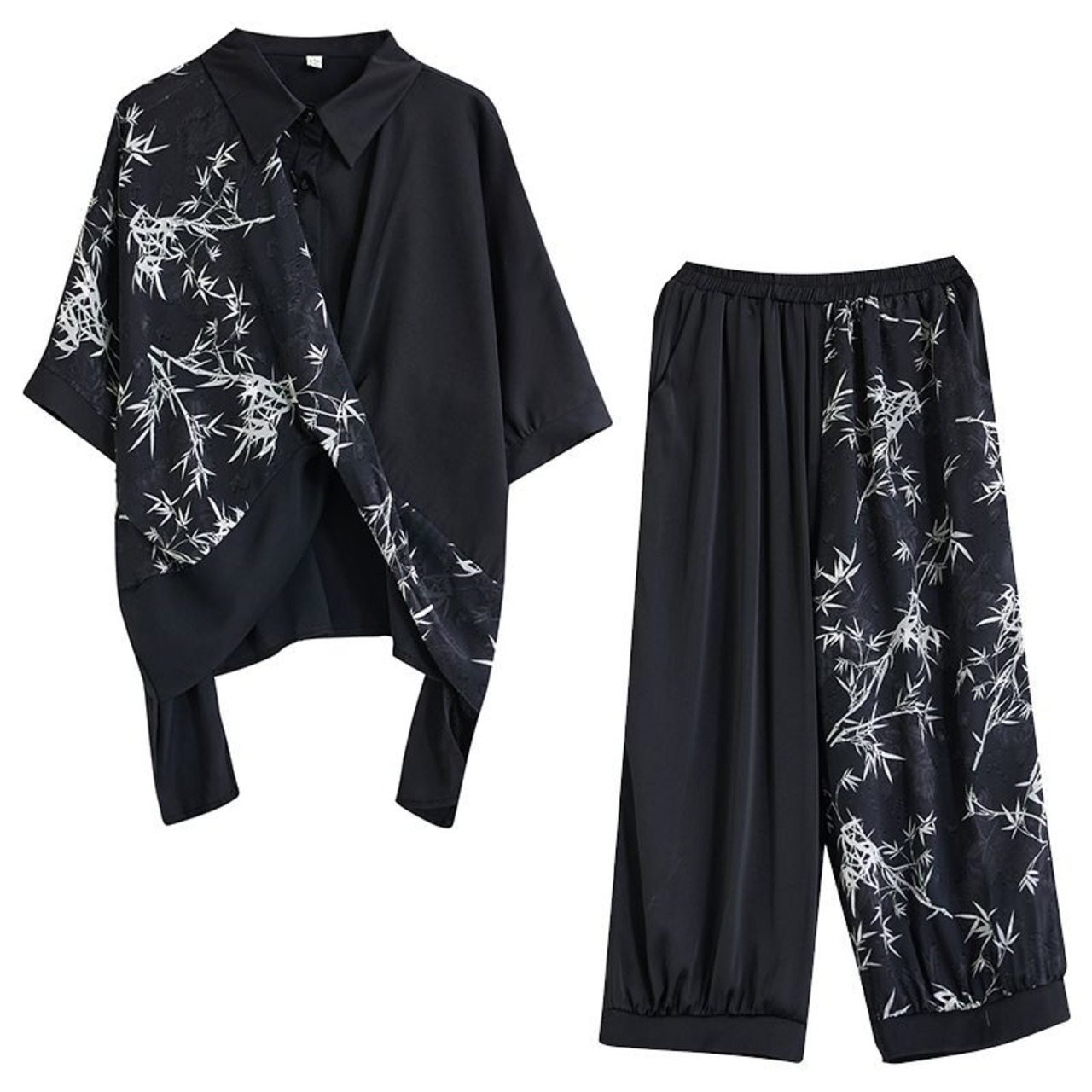 竹プリント クロスデザイン セットアップ  30156