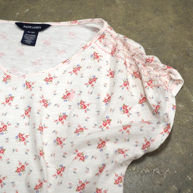USED RalphLauren フレンチスリーブ コットンTシャツ