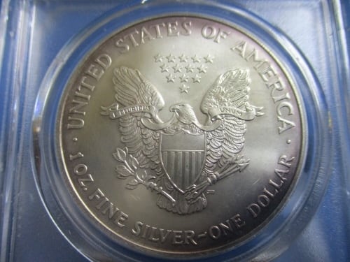 アメリカ シルバーイーグル 1ドル銀貨☆2003年／PCGS MS 67／希少な