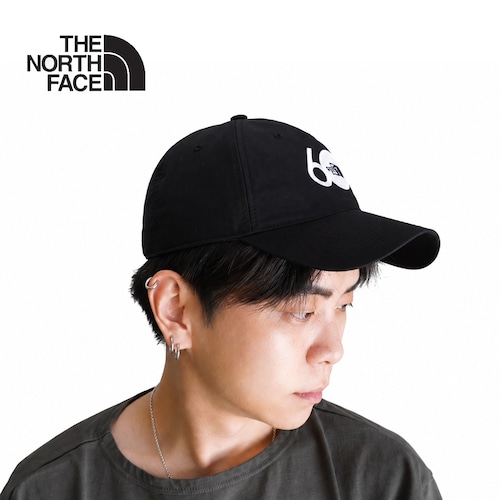 THE NORTH FACE ザ・ノース・フェイス TNF 60th ロゴキャップ ユニセックス 帽子 キャップ ナイロン 軽量 サイズ調整 アウトドア カジュアル 60周年記念 NN42681 BLACK