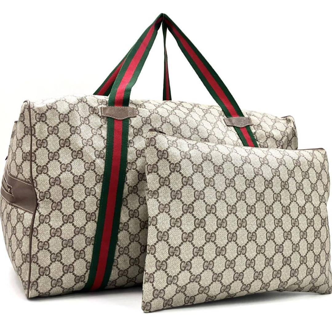 超大容量】 GUCCI 2125 長期旅行可 ボストンバッグ ポーチ付き 超大容量】 GUCCI 2125 長期旅行可 ボストンバッグ ポーチ付き