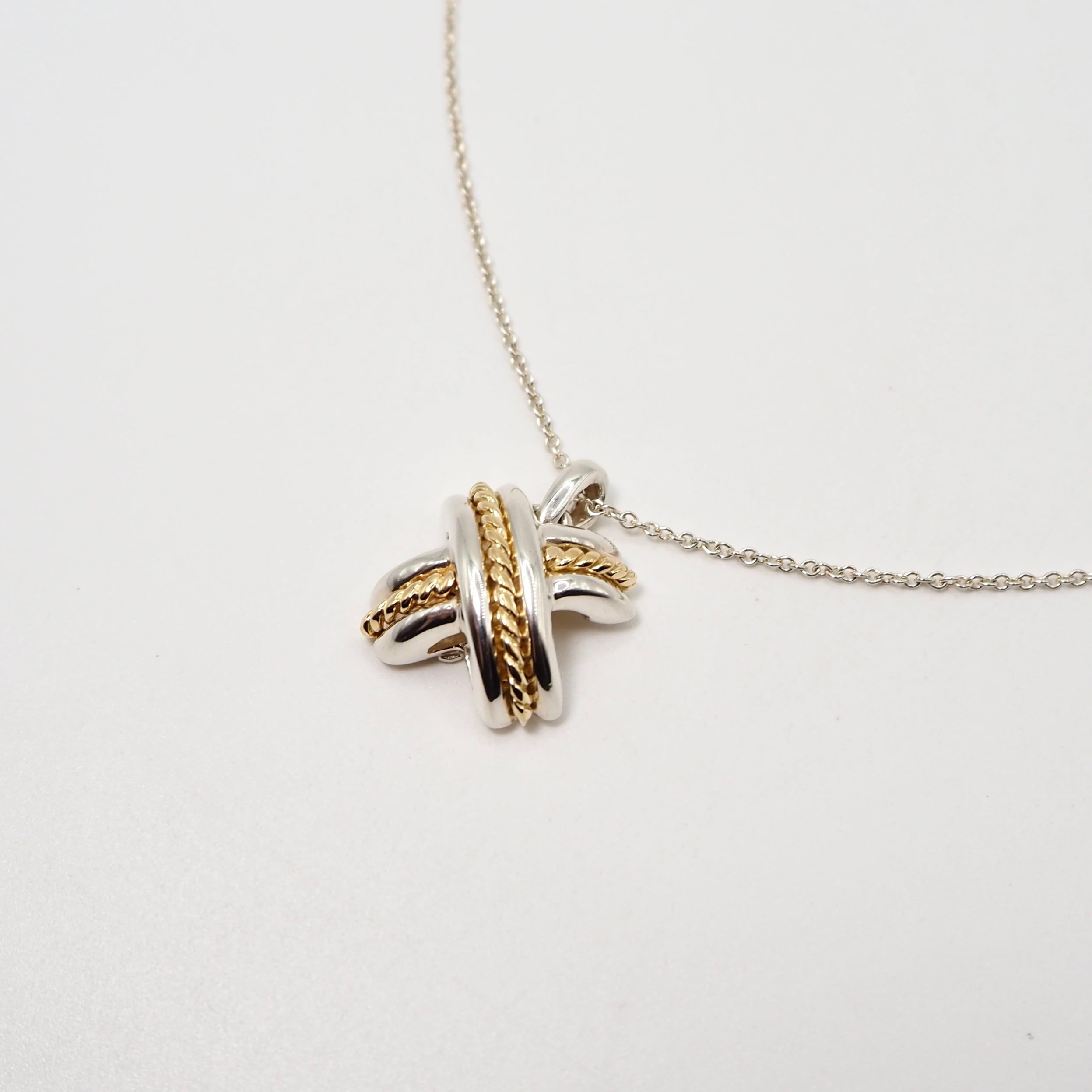 Tiffany&Co. シグネチャー コンビ ネックレス シルバー925 K18