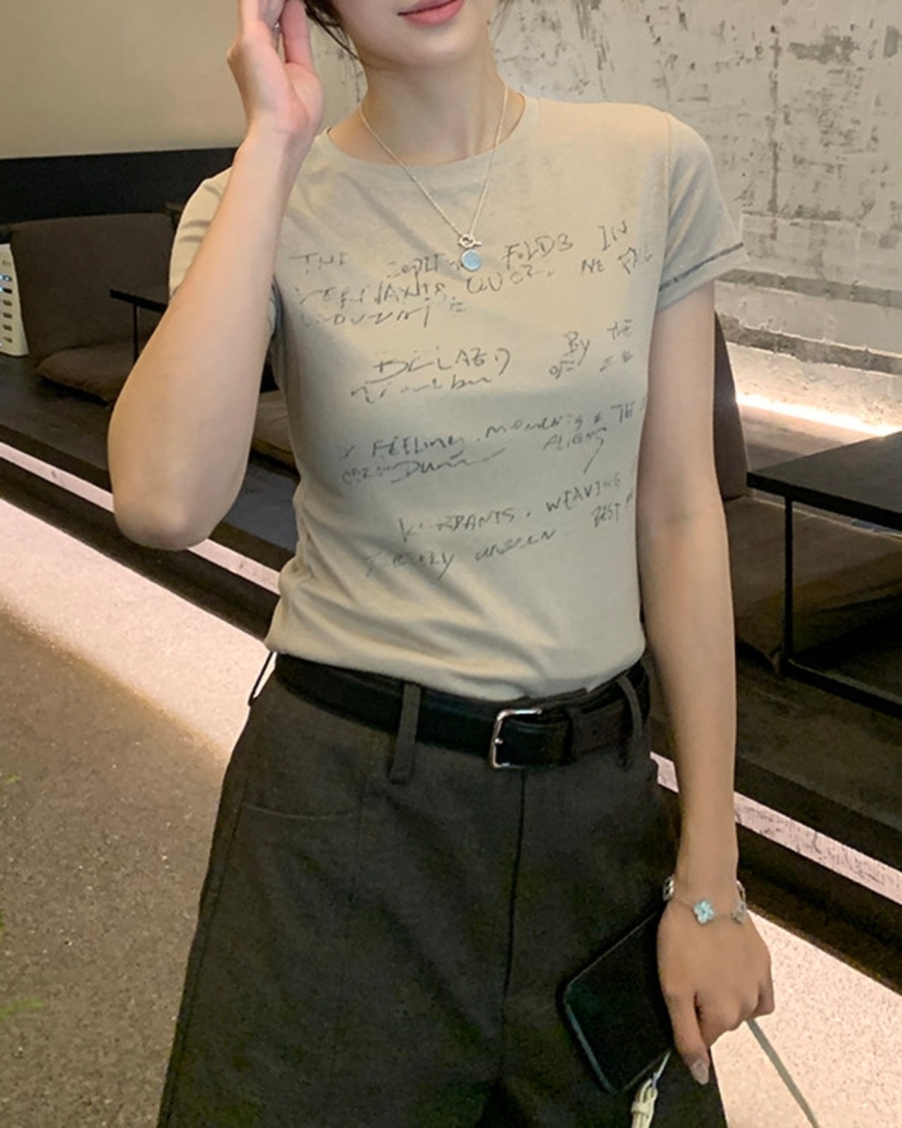 グラフィックプリント半袖Tシャツ 2color A1080 - 3