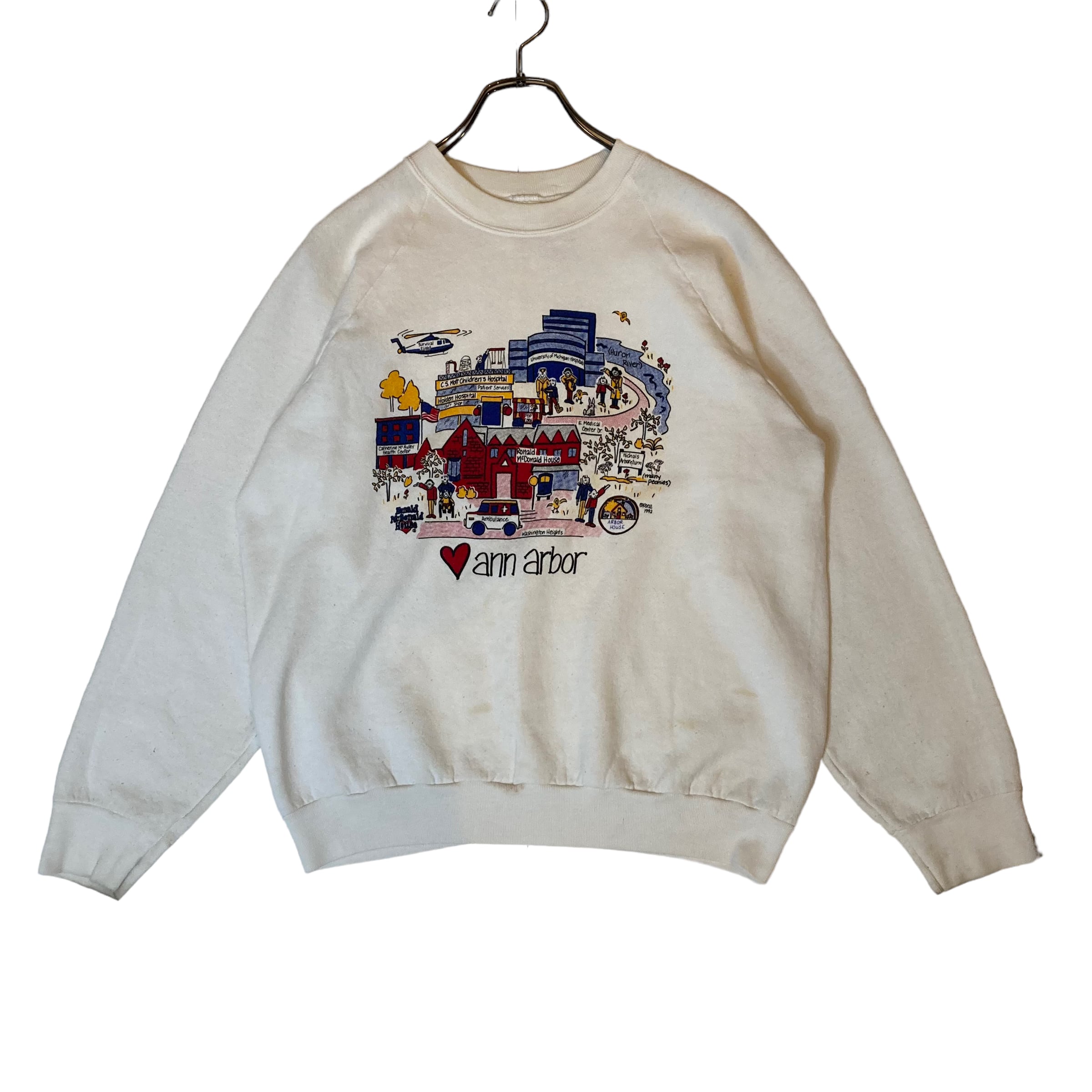 ラグランスリーブ】FRUIT OF THE LOOM スウェット L プリント | 古着屋 