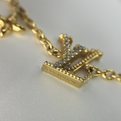 LOUIS VUITTON ルイヴィトン M00587 ブレスレット LV アイコニック AK2242 GP×ラインストーン ゴールド