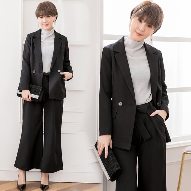 【annina】ニットスーツ　セットアップ　ワインレッド　フォーマル　sizeL