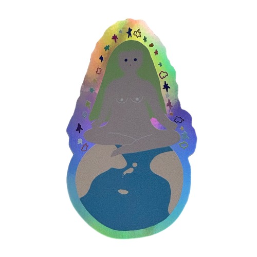 ステッカー♡地球で瞑想