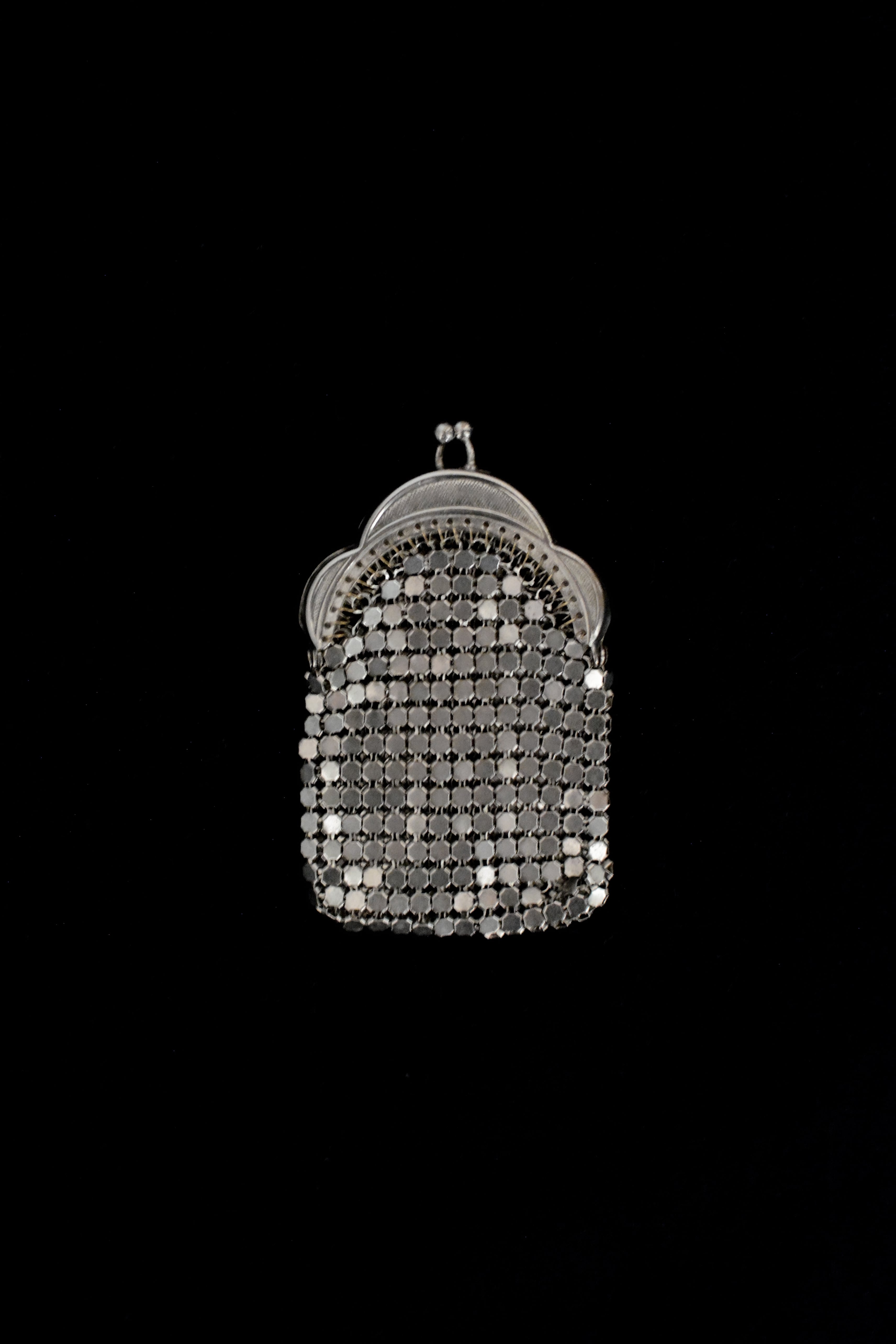 vintage material mesh purse