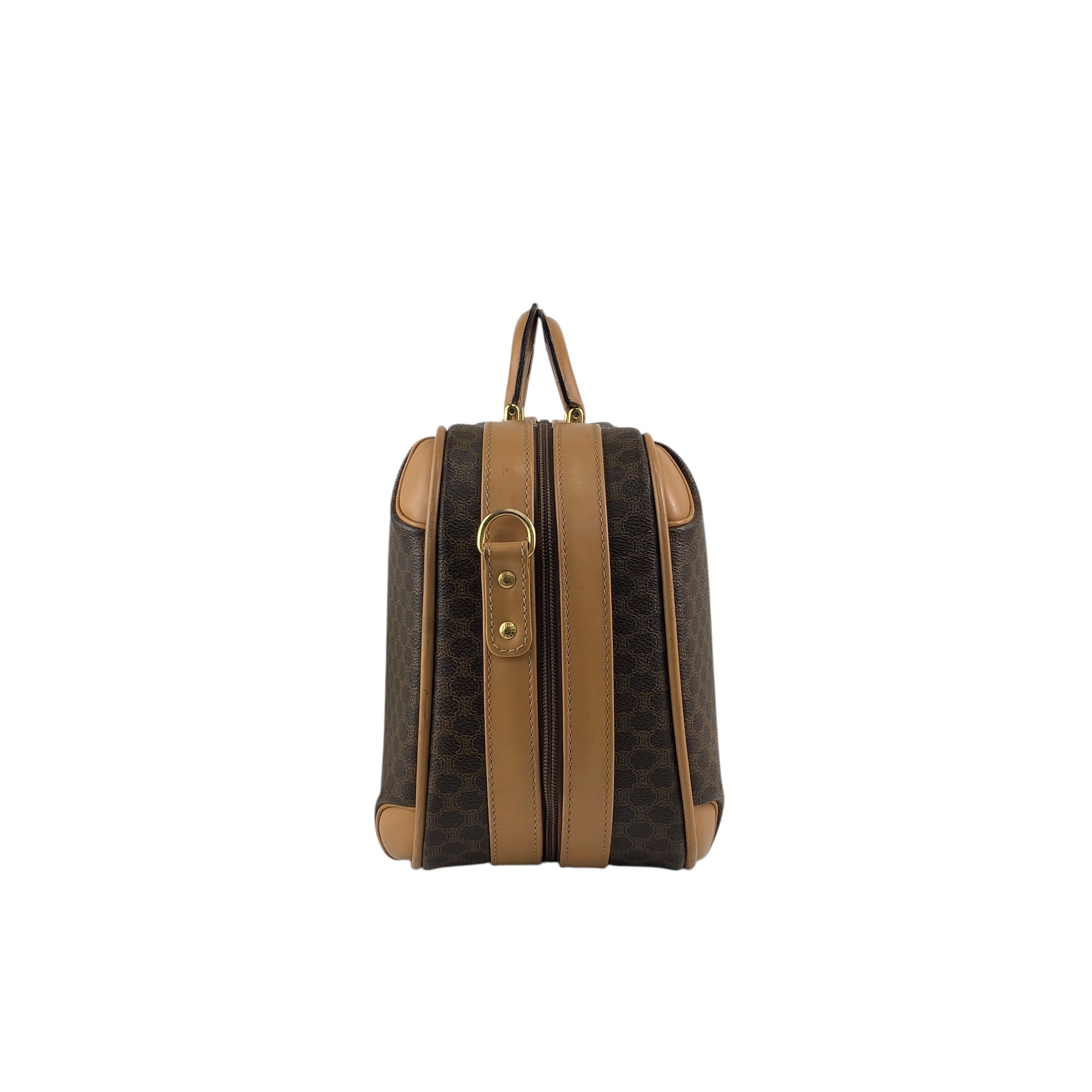 マリレオさん CELINE セリーヌ マカダム ハンドバッグ ブラウン PVCレザー ミニ