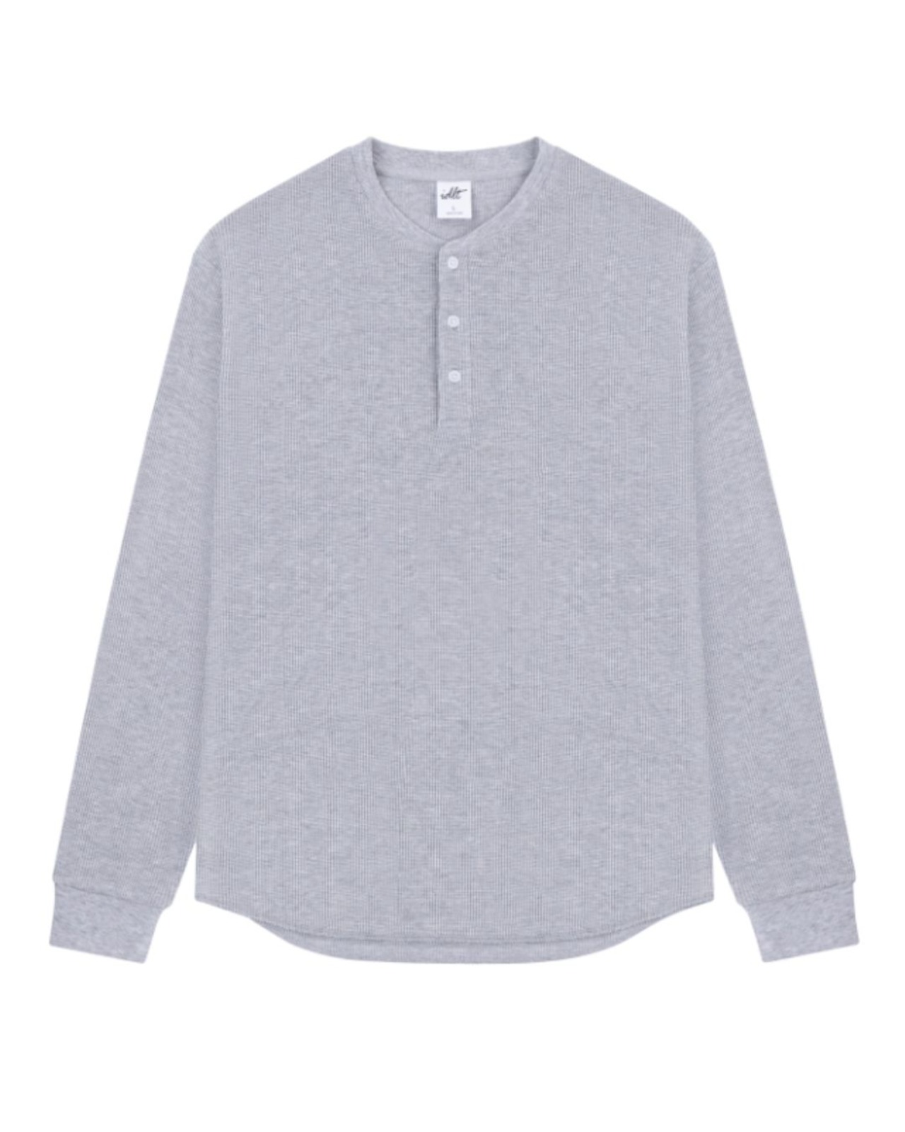 ヘンリーネックロングスリーブワッフルTシャツ　S0124