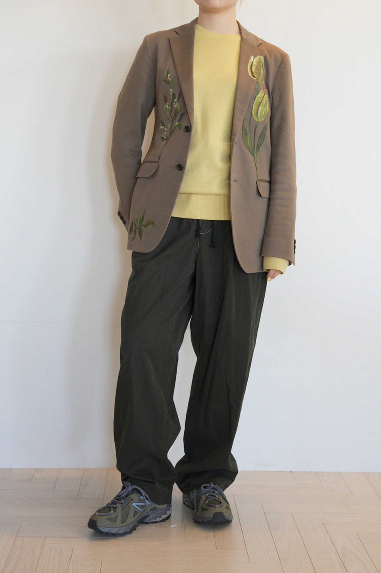 vintage tailored jacket-graybeige