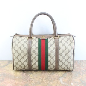 .OLD GUCCI SHERRY LINE GG PATTERNED MINI BOSTON SHOULDER BAG MADE IN ITALY/オールドグッチシェリーラインGG柄ミニボストンバッグ 2000000063843