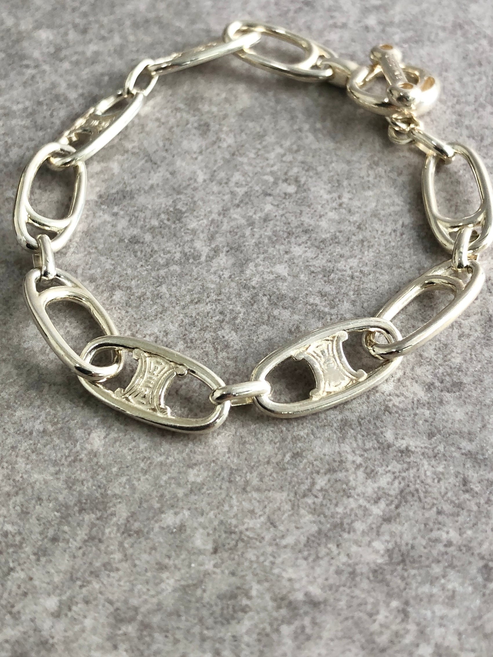 Celine シルバー ブレスレット トリオンフデザイン セリーヌ CELINE CELINE バングル 460PQ6BRA トリオンフ ブレスレット