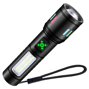 【在庫のみ】懐中電灯 【2025 最新の強化版】ハンドヘルドトーチ ledライト 白色と赤色COB作業灯/ 6モード調光/最大照射距離300m/ 大容量電池 Type-C充電式/電池式スマート急速放熱 可変ズーム アルミ合金製耐衝撃トーチ コード付きポータブルトーチ IPX6防水 コンパクト キャンプ/防災/屋外/登山/作業用/夜釣り/避難/停電対策（蛍光版）