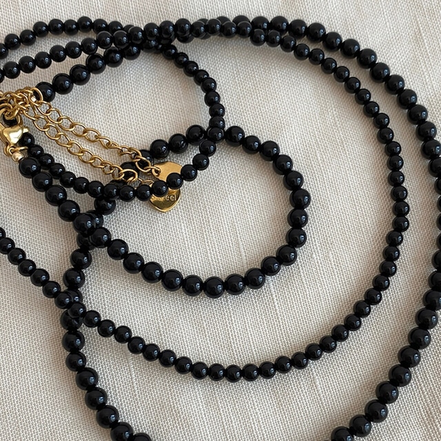 DEMI天然の黒瑪瑙ネックレス 2s