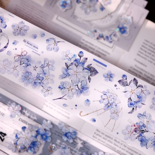 新作予約☆YB138A｜小白家【樱花雨】型抜き マスキングテープ / PETテープ