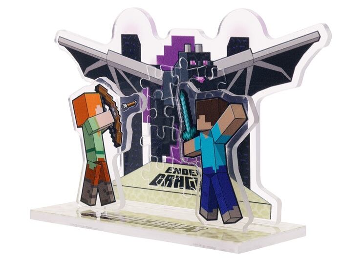 MINECRAFT まめパズルダイカット MA-D15 Ender Dragon