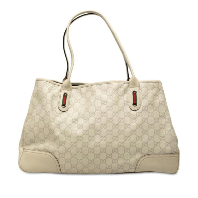 グッチ グッチシマ トートバッグ ショルダーバッグ 293589 ホワイト レザー レディース GUCCI 中古