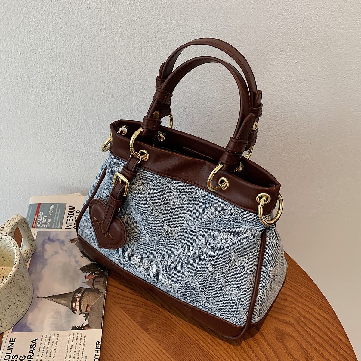 オータム 秋物 トートバッグ メッセンジャーバッグ 手作りハンドバック85183508665