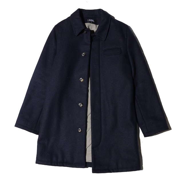 a.p.c.   melton  balmacaan coat  mens XS